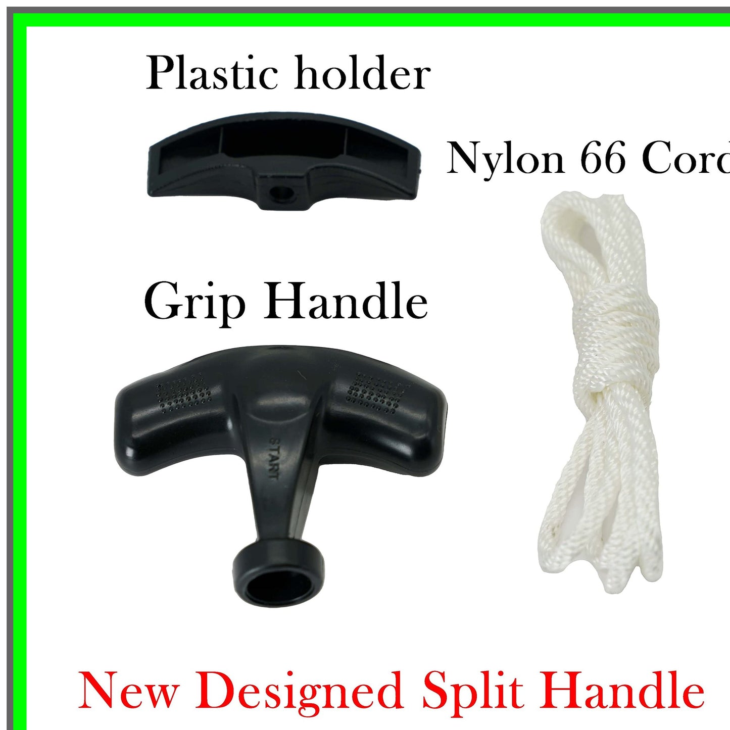 Pull Cord Starter Rope Set with Recoil Handle for 196cc Engines and Mini Bikes