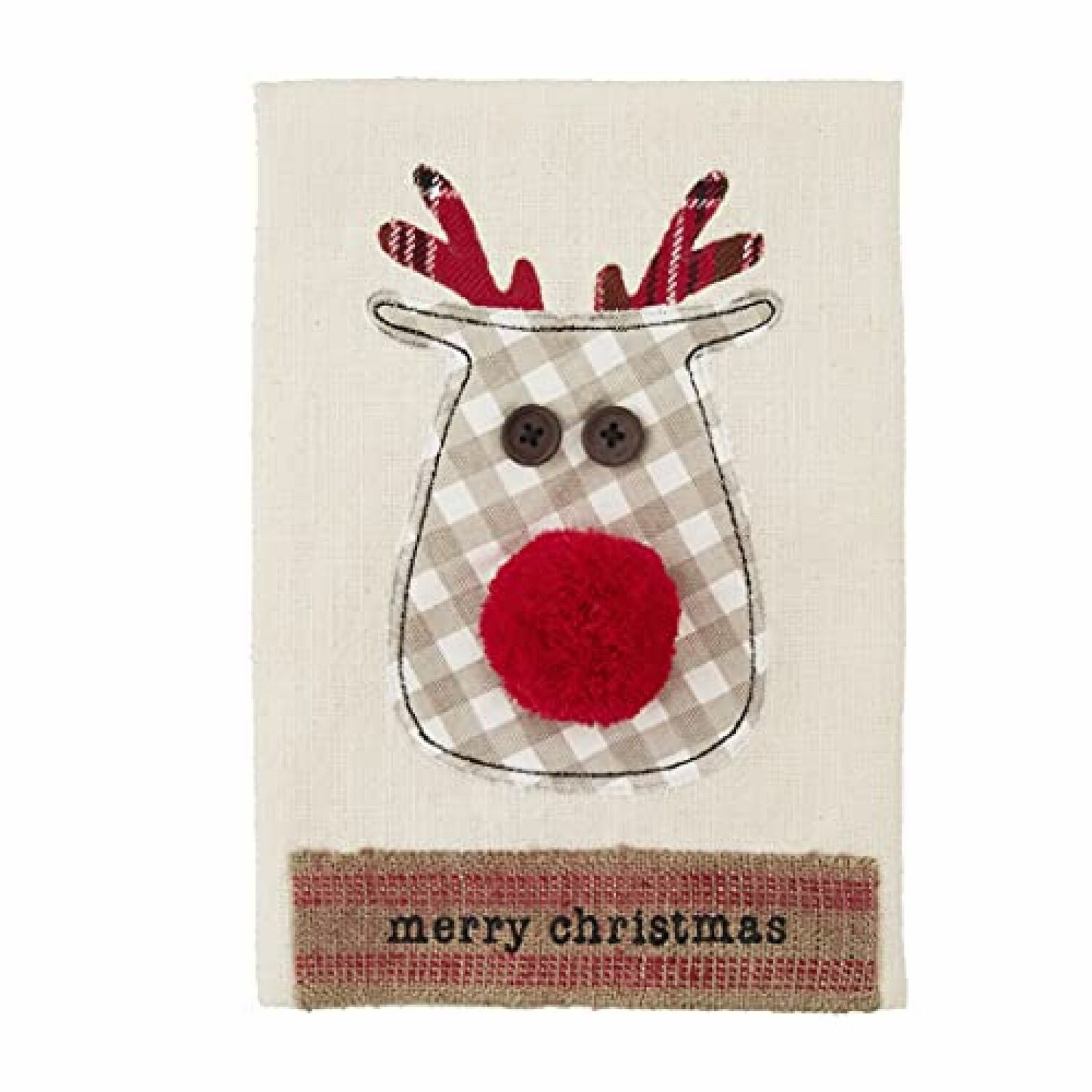 Reindeer Appliqu Towel 21" x 14"
