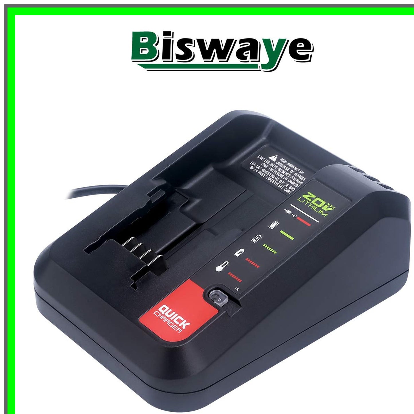 20V MAX Lithium Battery Charger for Black & Decker and Porter Cable