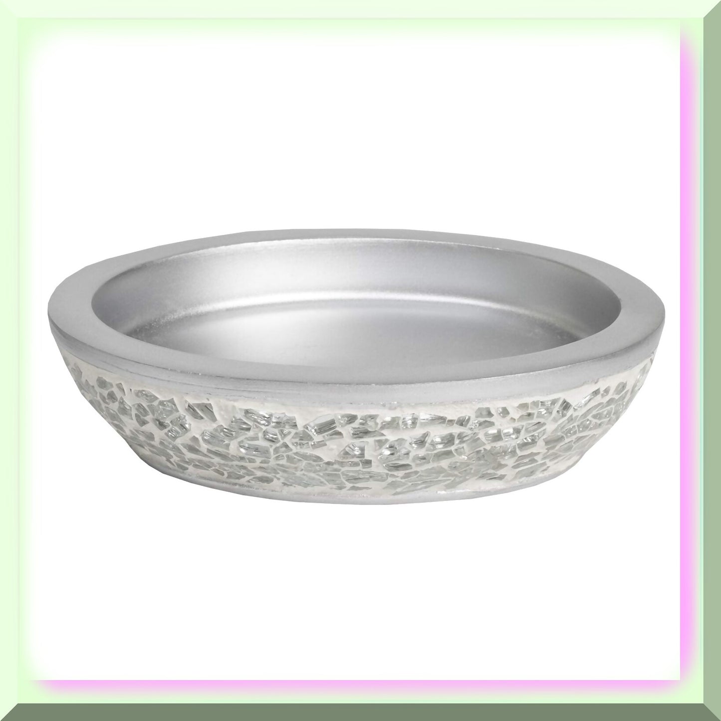 Bathroom Accessories Set with Soap Dish in Silver Finish