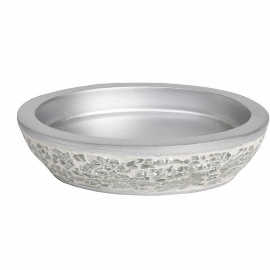 Bathroom Accessories Set with Soap Dish in Silver Finish