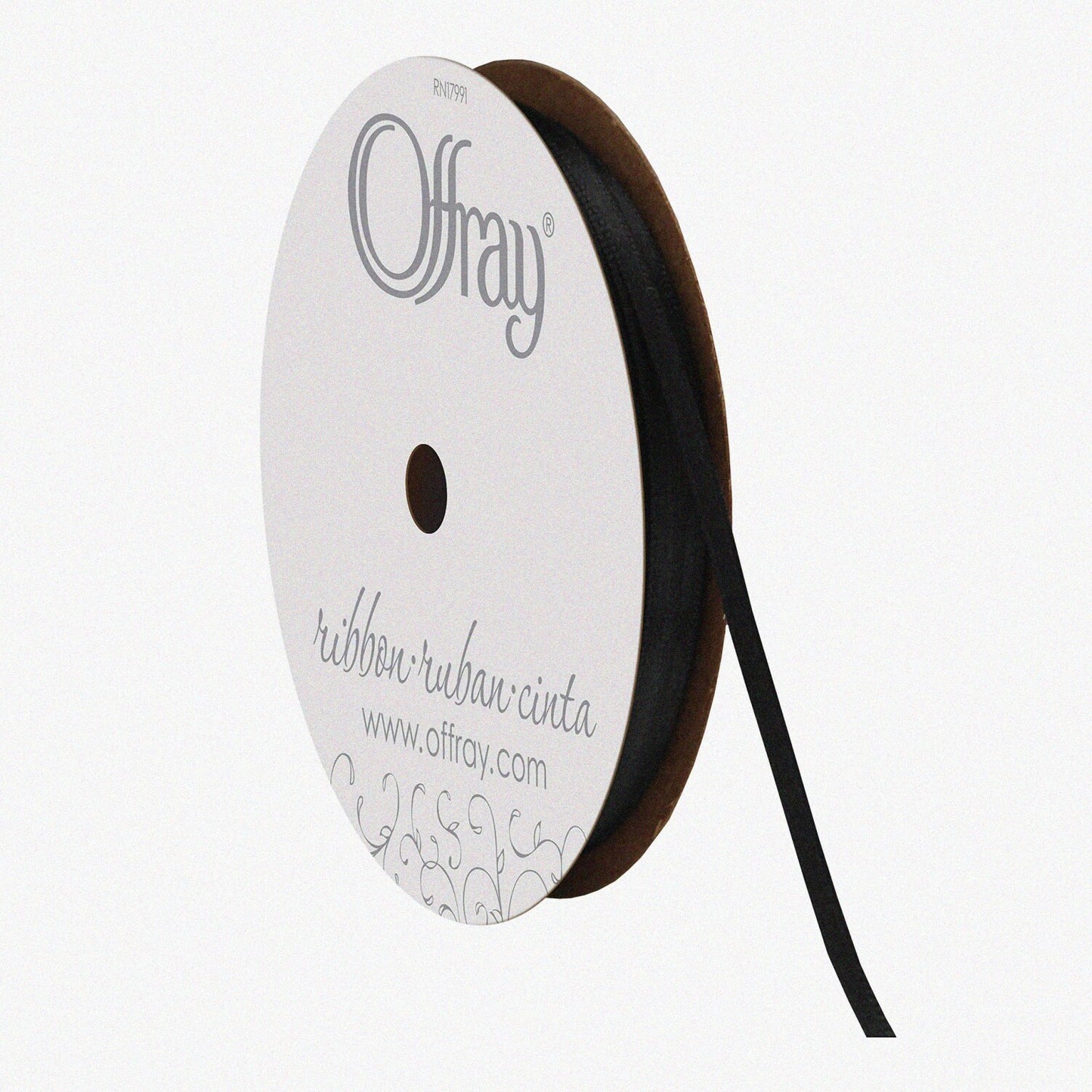 1/8" Black Double Face Ribbon 30 Yards