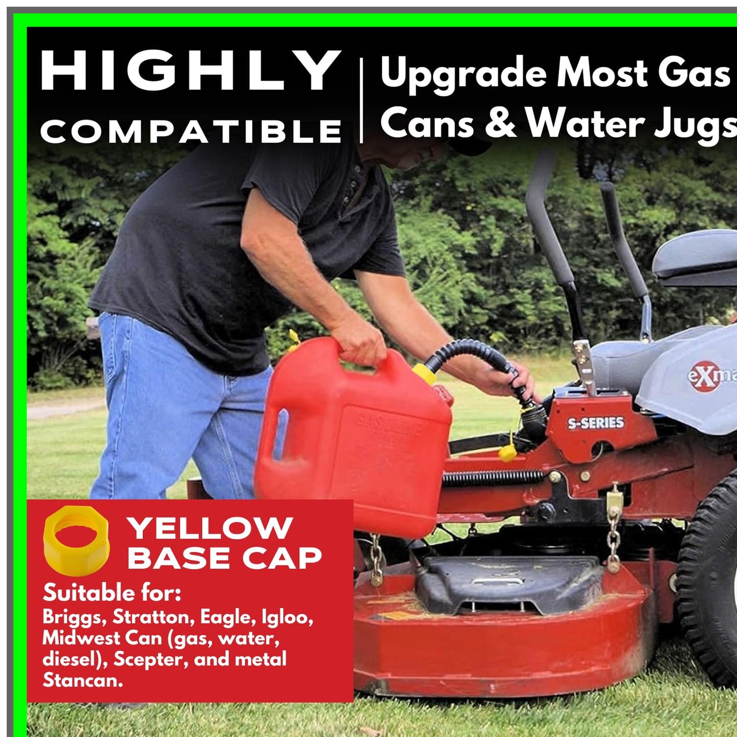 Multi-Use Gas Can Spout Replacement with Flexible Nozzle and Extension