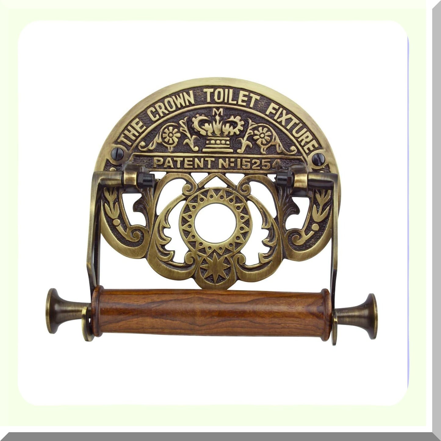 Wall Mount Toilet Paper Holder 7.5 in. Antique Brass