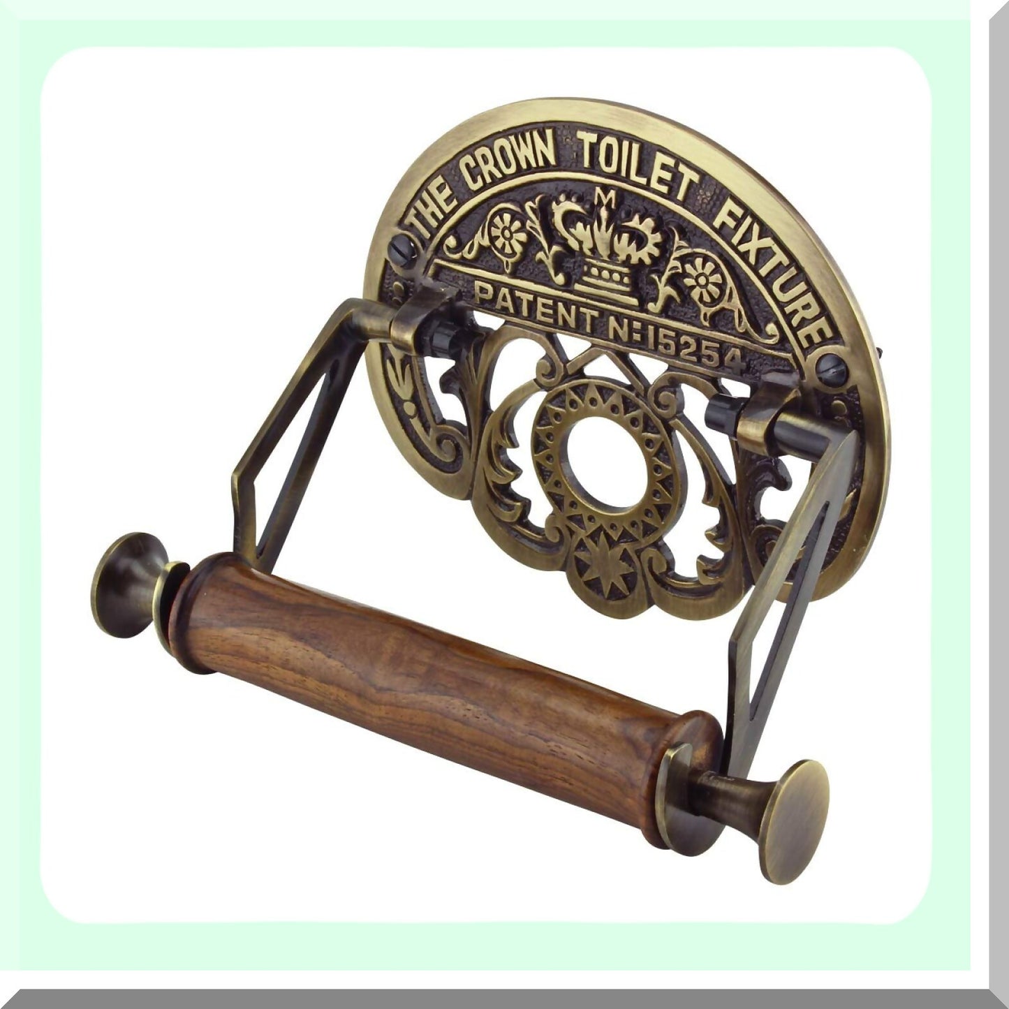 Wall Mount Toilet Paper Holder 7.5 in. Antique Brass