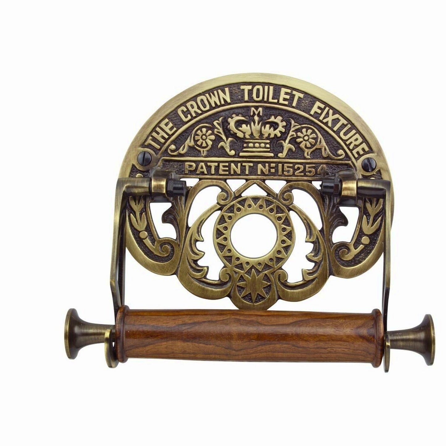 Wall Mount Toilet Paper Holder 7.5 in. Antique Brass