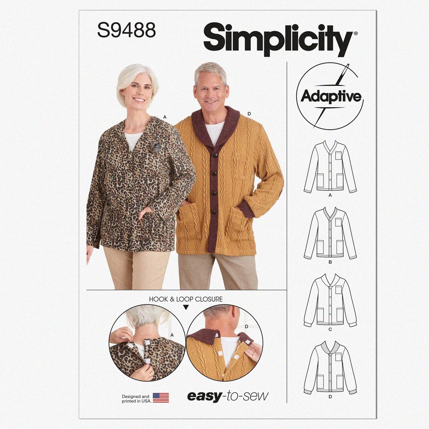 Uni Adaptive Cardigan Sewing Pattern Kit Multicolor XS-XL