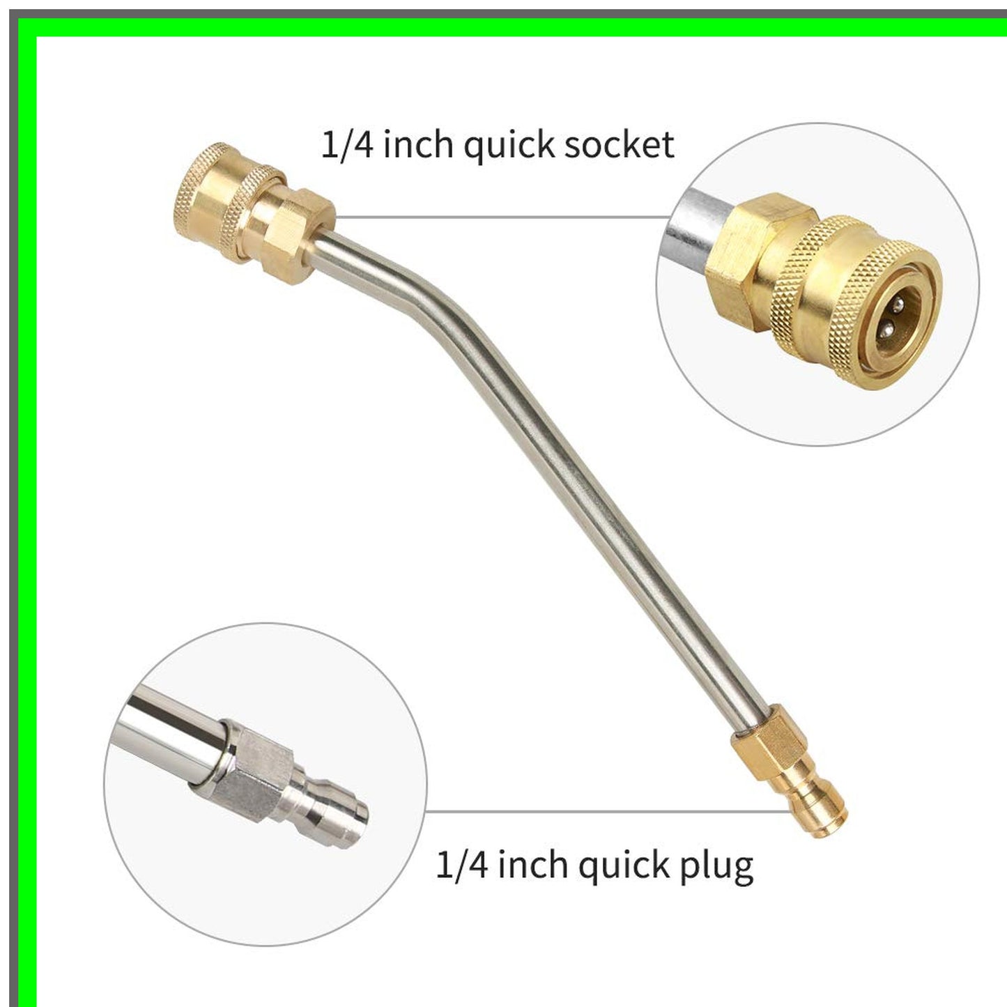 Gutter Cleaning Extension Wand for Pressure Washers with 30 Degree Curve
