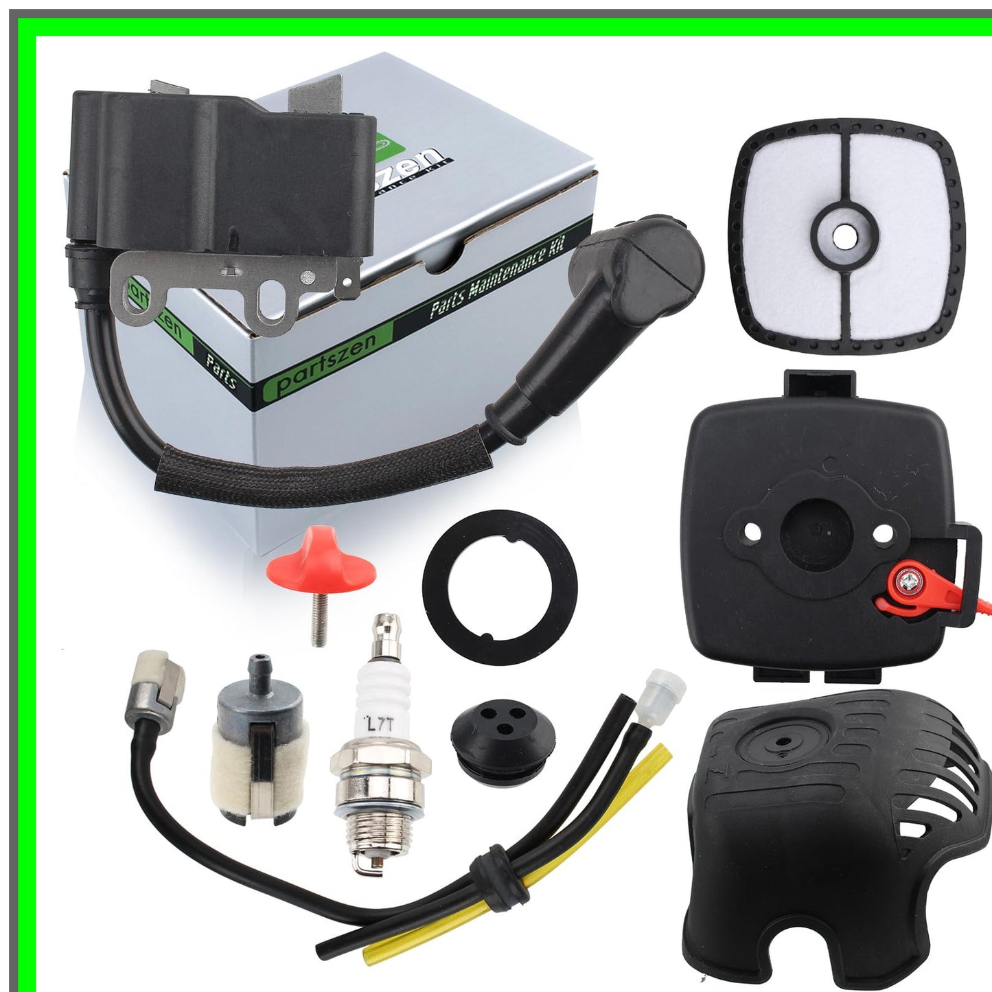 Ignition Coil and Air Filter Cleaner Case for SRM225 GT225 Hedge Trimmer