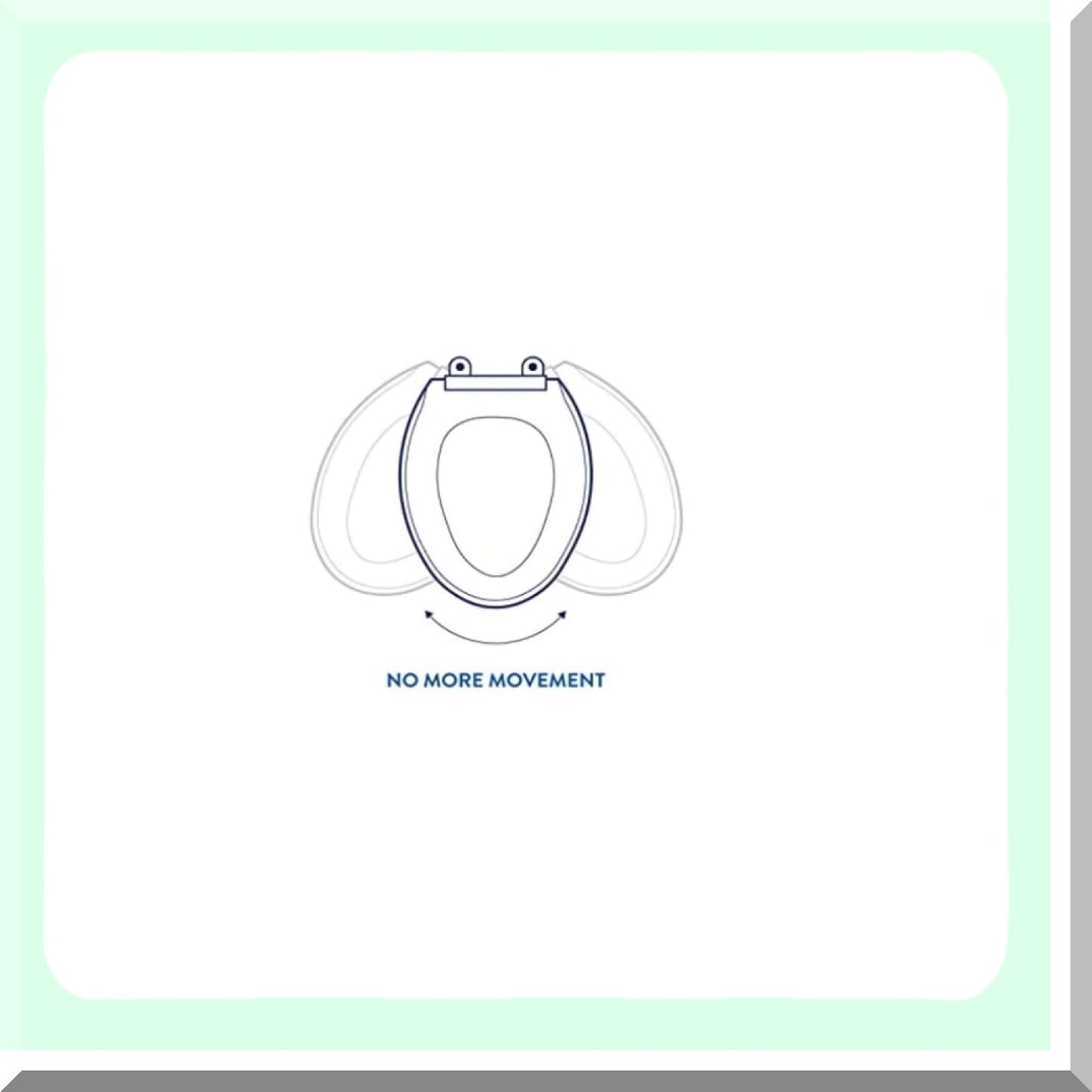 Round Toilet Seat with Stick Tight Grip, White