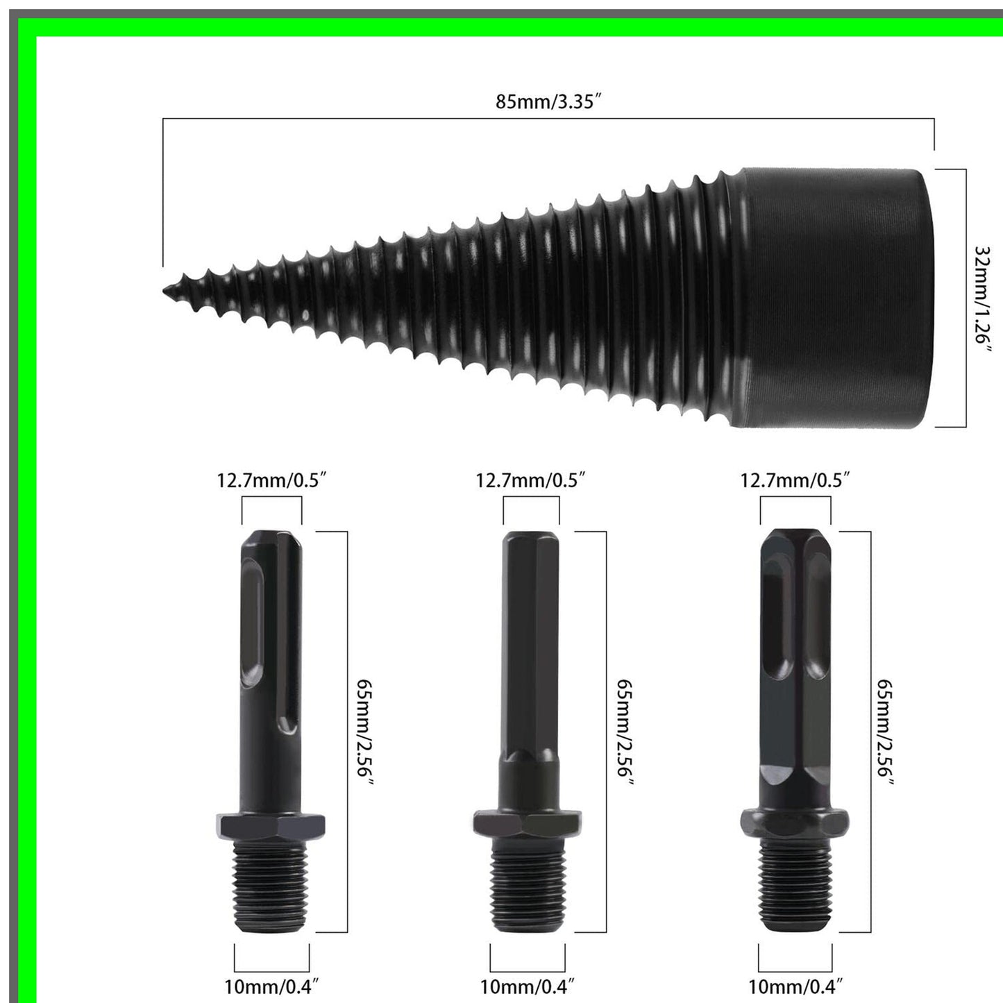 Heavy Duty Wood Splitter Drill Bit 32mm for Efficient Log Splitting