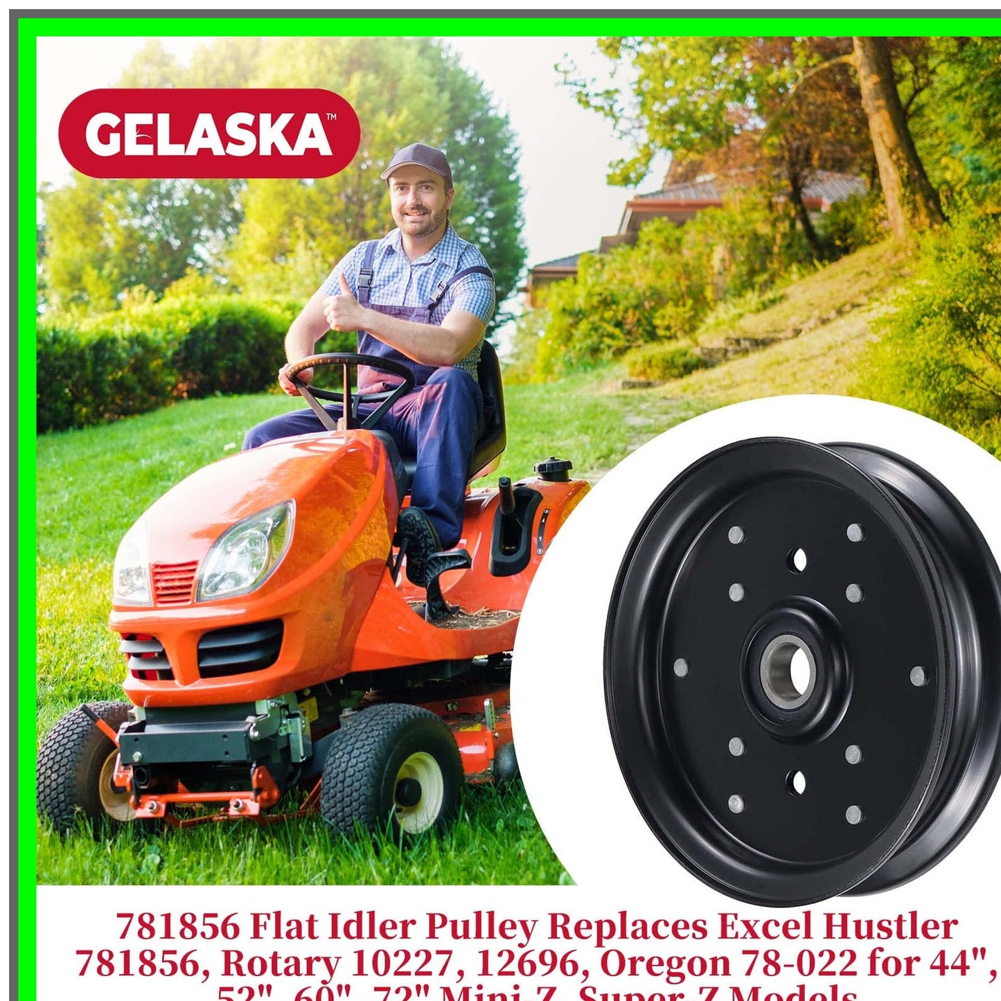 Idler Pulley Replacement for Hustler Exmark Toro Models 781856 1-613098