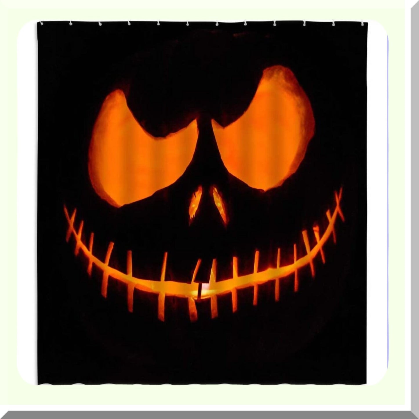 Spooky Pumpkin Skull Shower Curtain 70x70 Inches