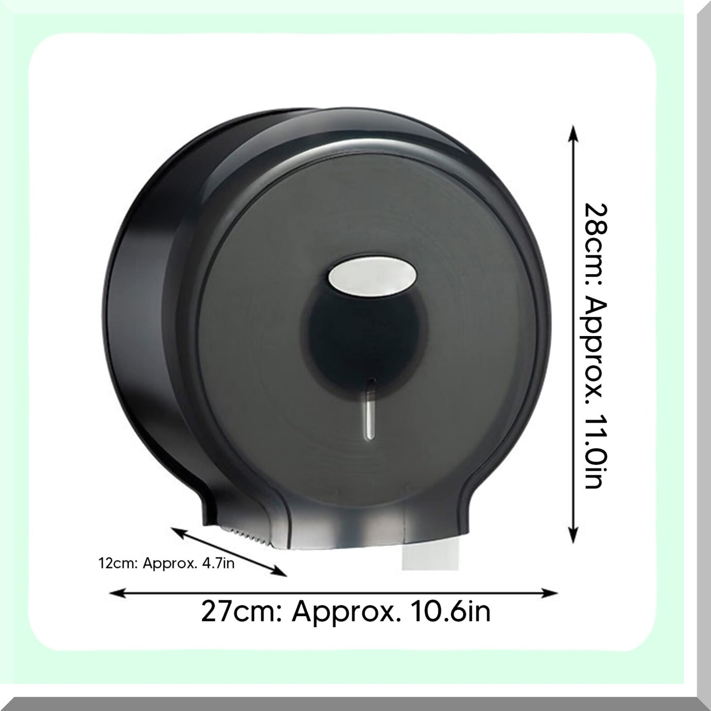 Jumbo Tet Paper Roll Dispenser Wall Mount Black