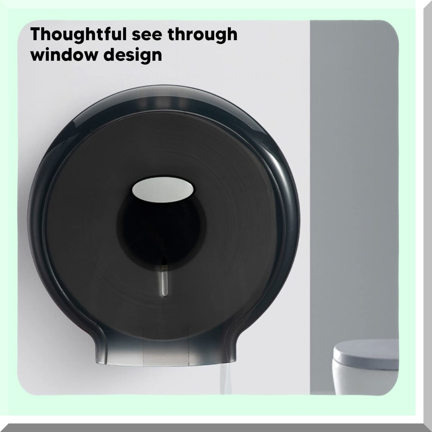 Jumbo Tet Paper Roll Dispenser Wall Mount Black