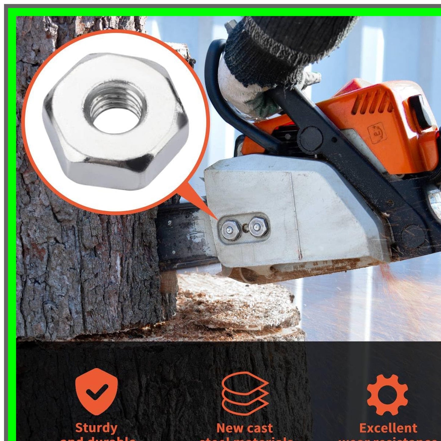 STHIL Chainsaw Sprocket Cover Bar Nut Set for Models 010-066, Pack of 6