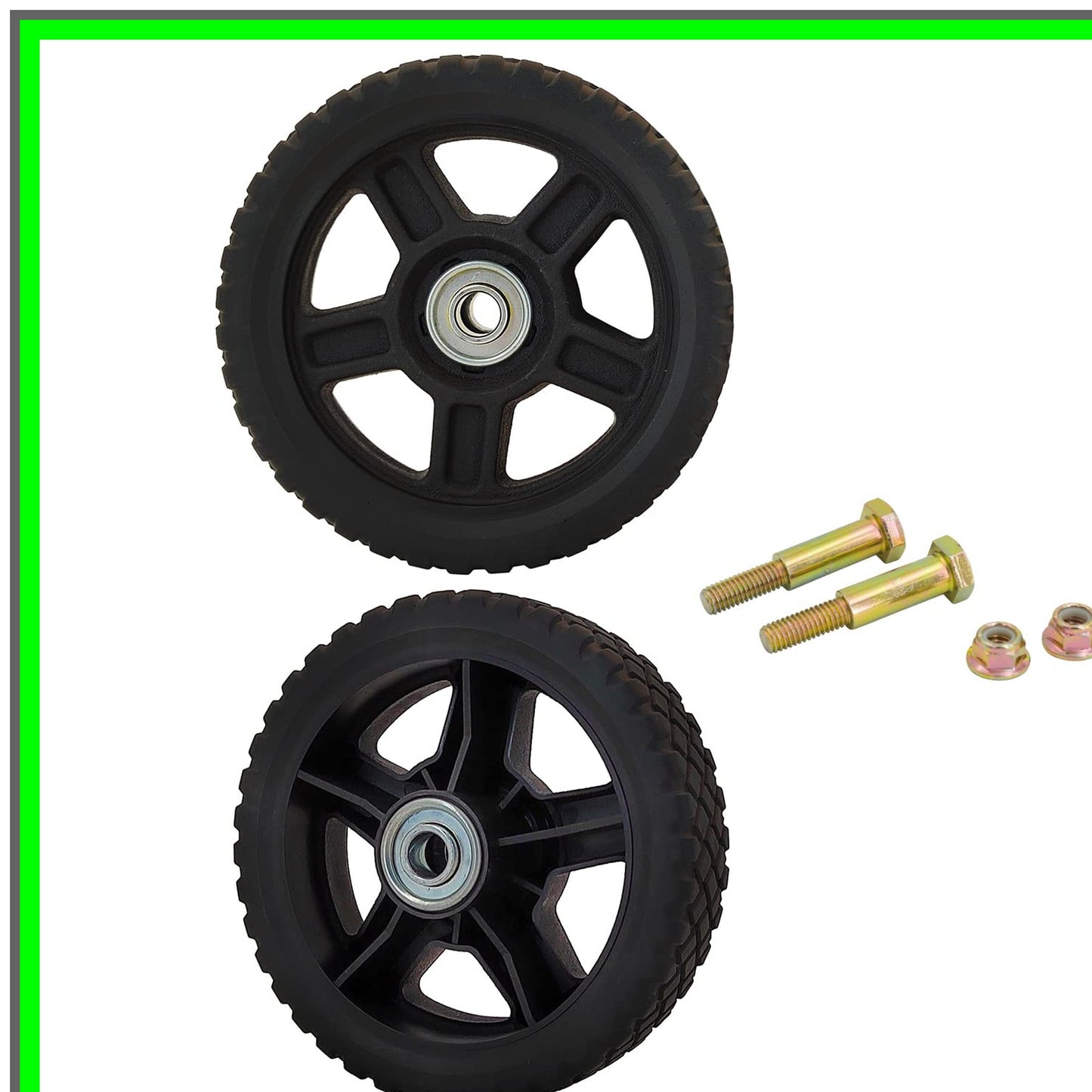 6-Inch Push Mower Wheel Kit for Smooth Lawn Maneuverability (Set of 2)