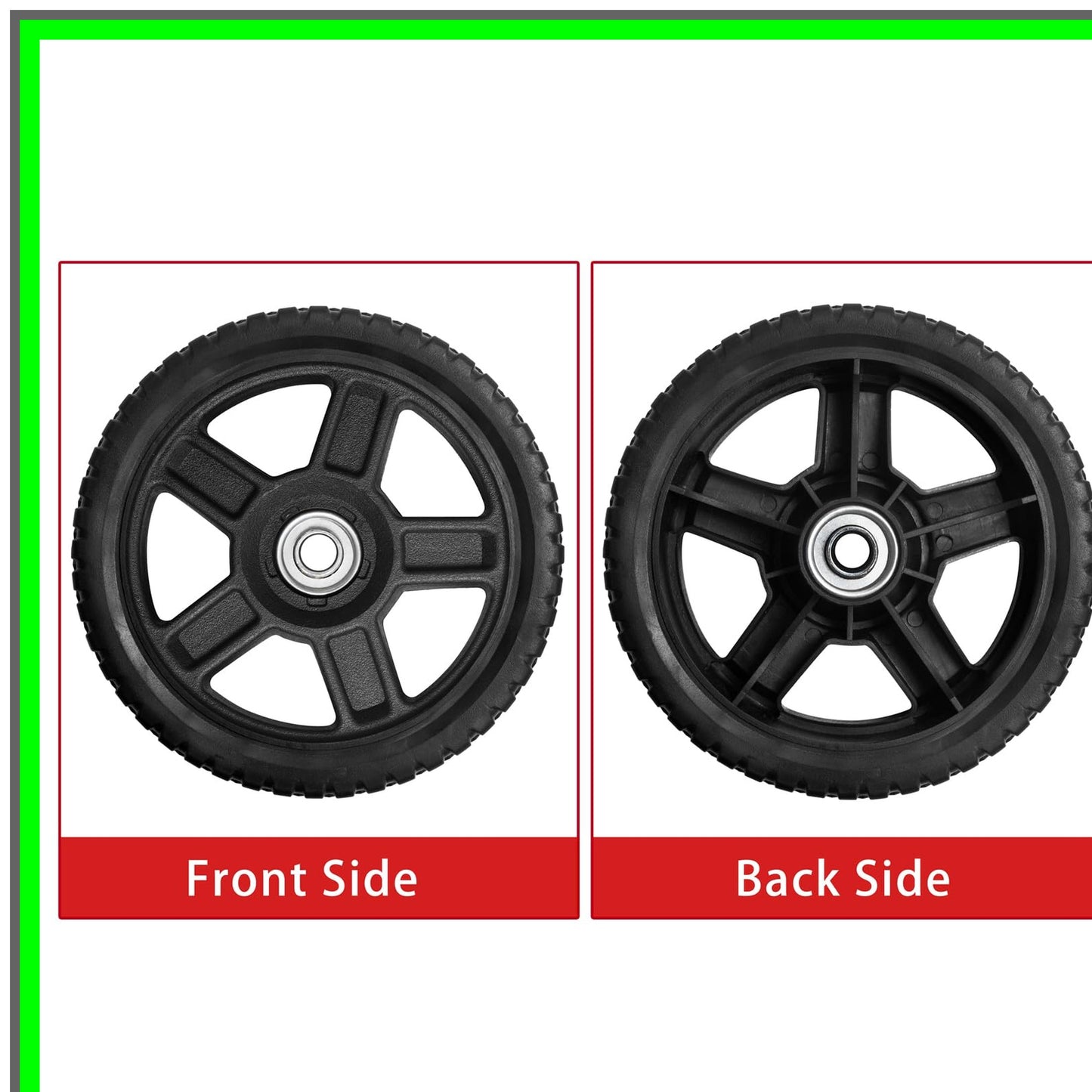 6-Inch Push Mower Wheel Kit for Smooth Lawn Maneuverability (Set of 2)