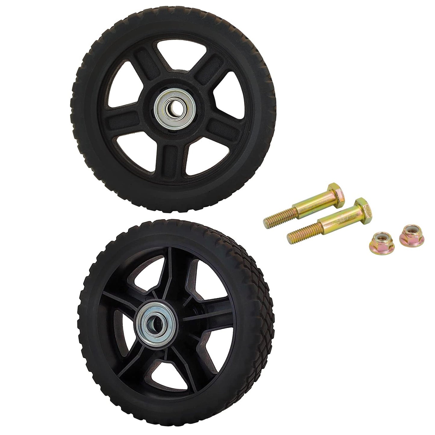 6-Inch Push Mower Wheel Kit for Smooth Lawn Maneuverability (Set of 2)