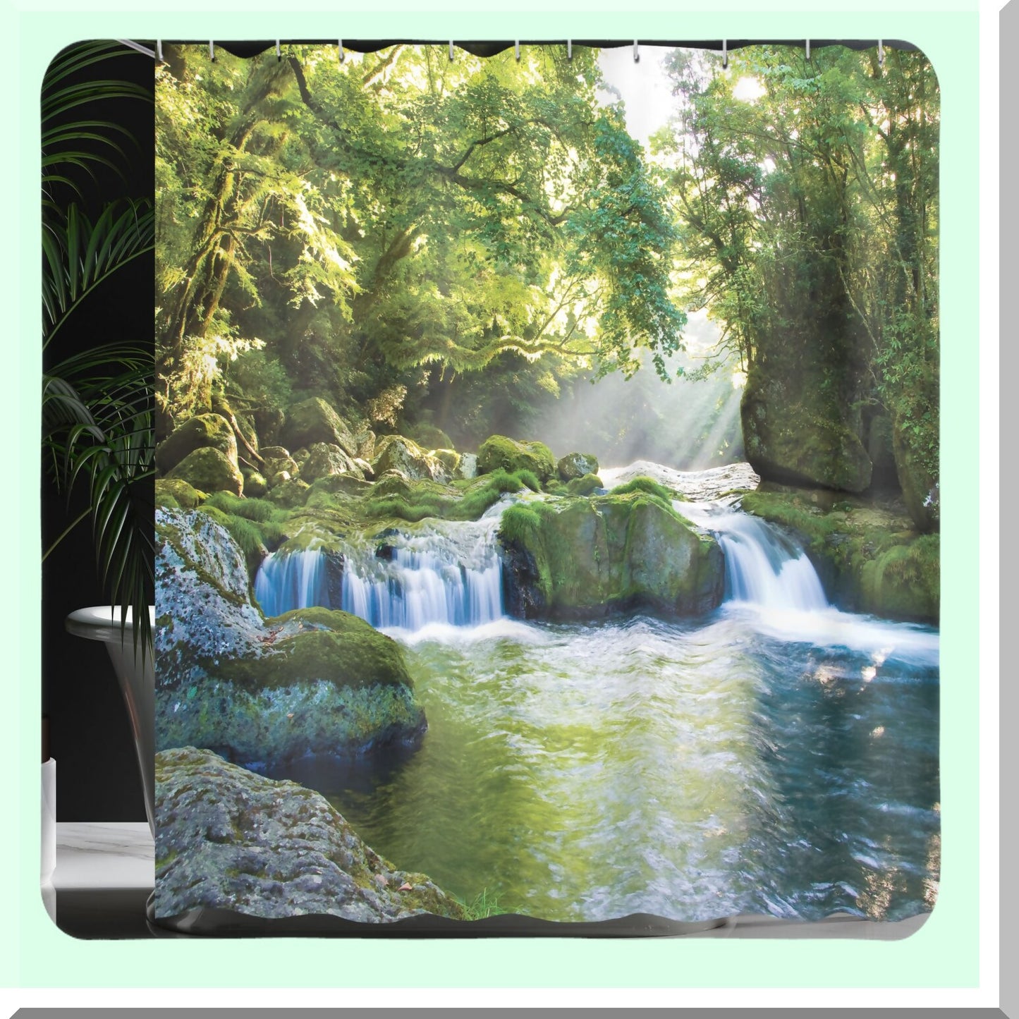Rainforest Foliage Jungle Shower Curtain 69x84 inches