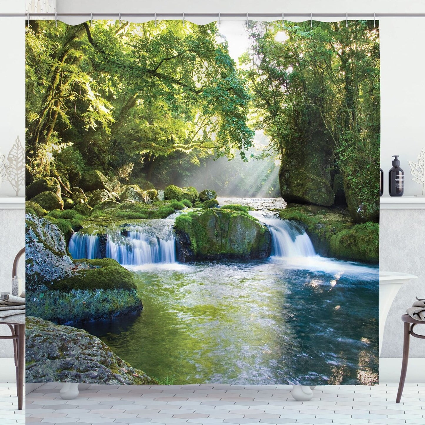 Rainforest Foliage Jungle Shower Curtain 69x84 inches
