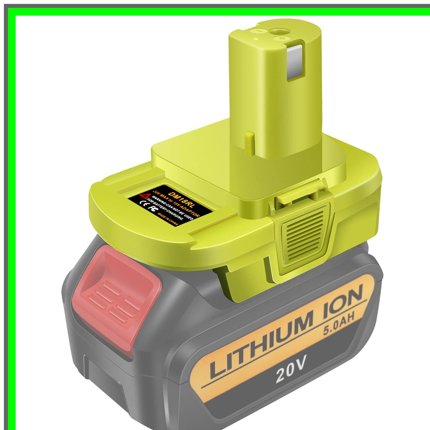 Ryobi 18V Battery Adapter for 20V Lithium with USB Charging Capability