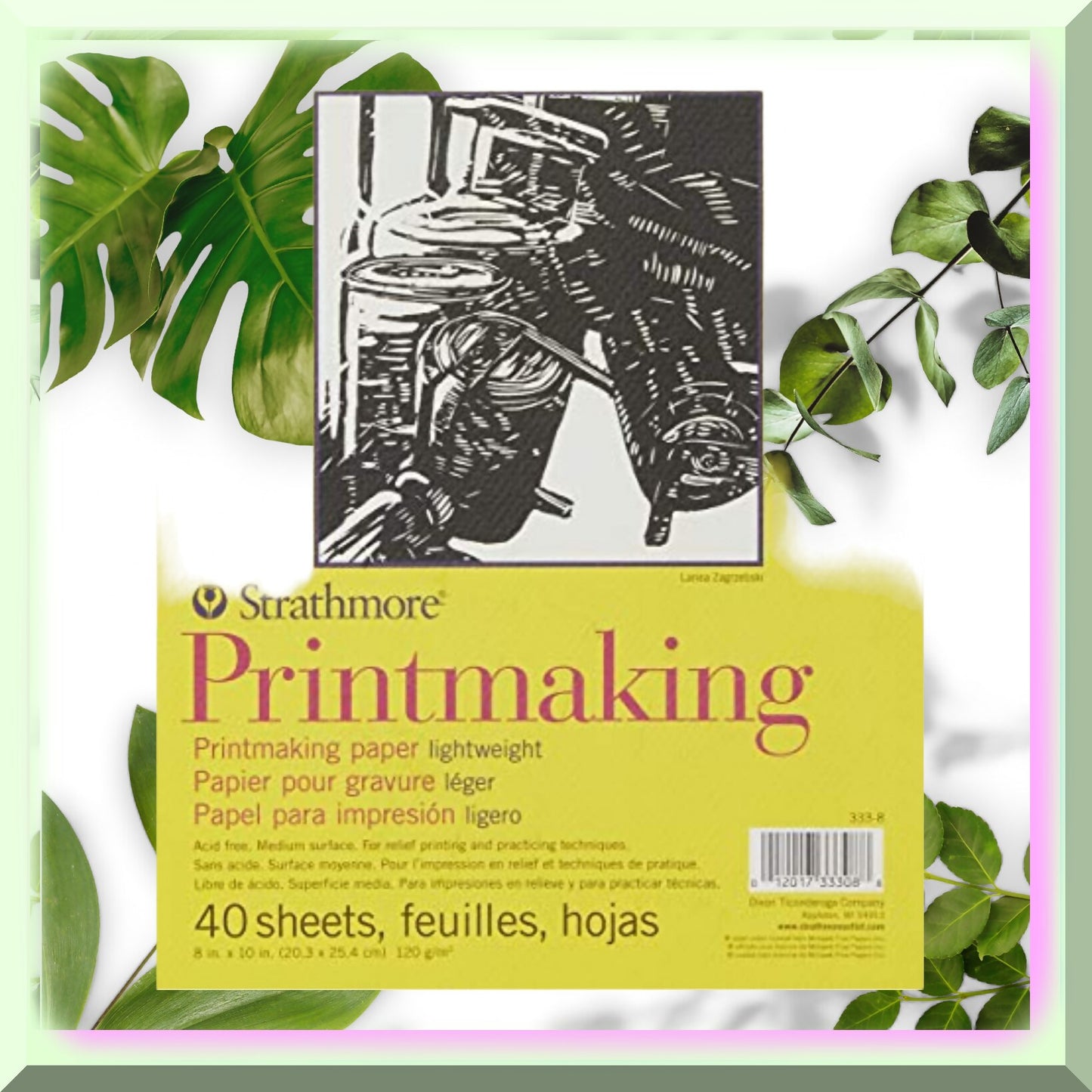 PrintPro ArtPad 8x10 Printmaking Paper 40 Sheets