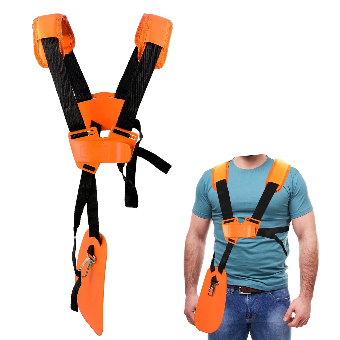Adjustable Nylon Trimmer Harness Strap for Brush Cutters and Garden Tools