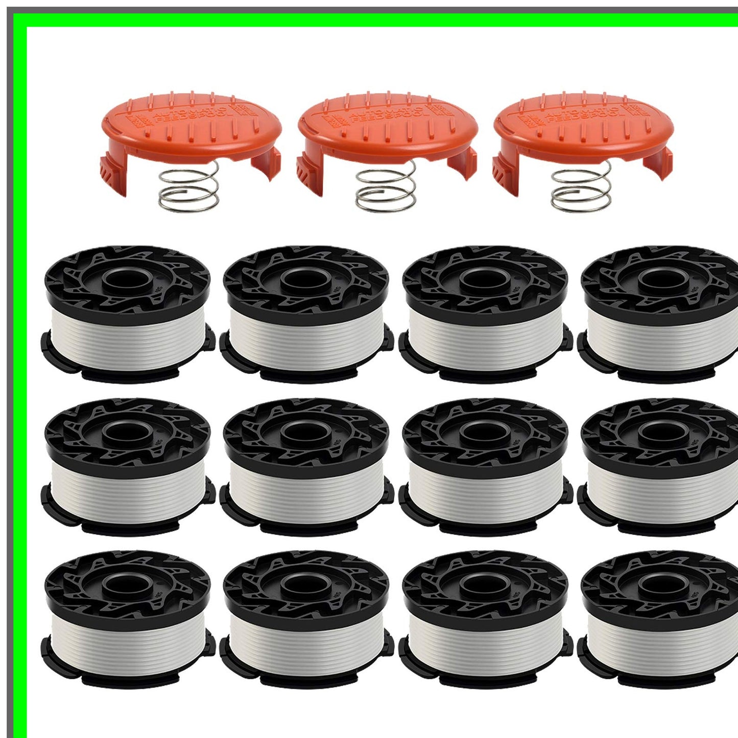 Efficient Trimmer Spool Set for Black and Decker AF-100, 30ft Line