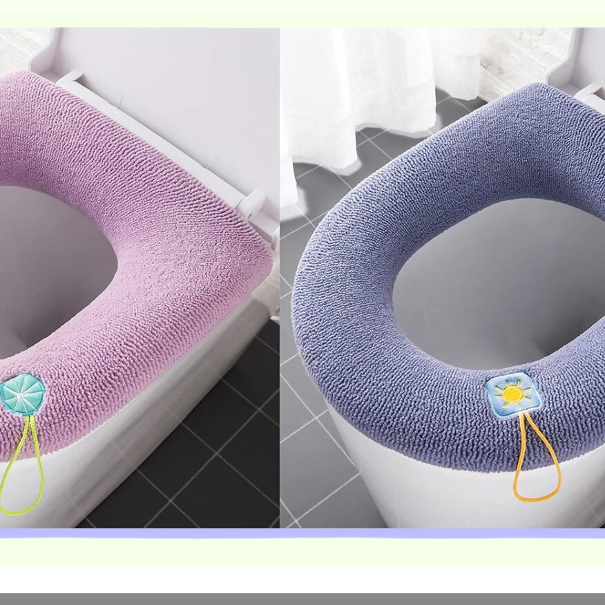 2 Pack Soft Bathroom Warmer Handle Tet Seat Covers