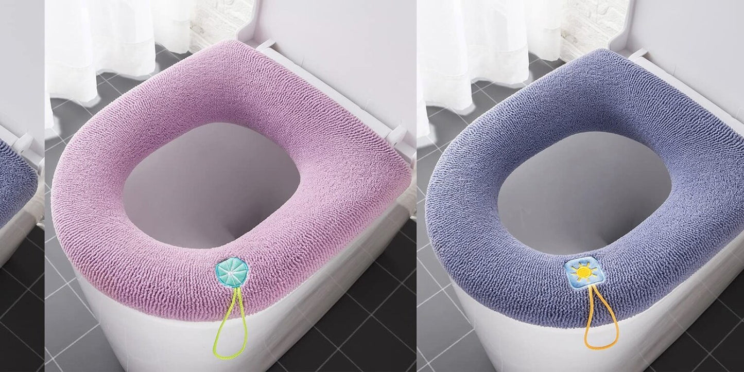 2 Pack Soft Bathroom Warmer Handle Tet Seat Covers