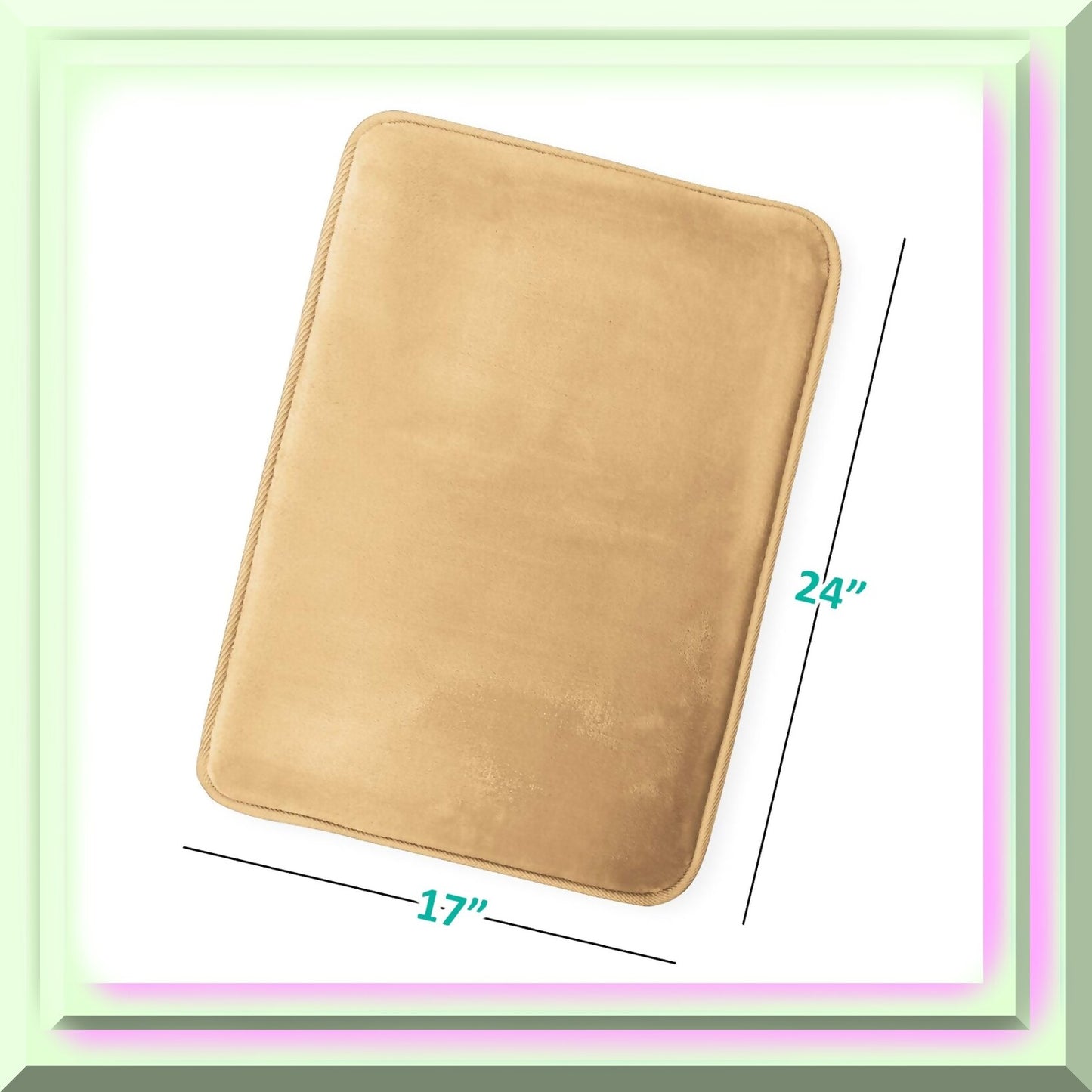 Bathroom Rug 17x24 Ultra Soft Plush Non-Slip Camel Gold