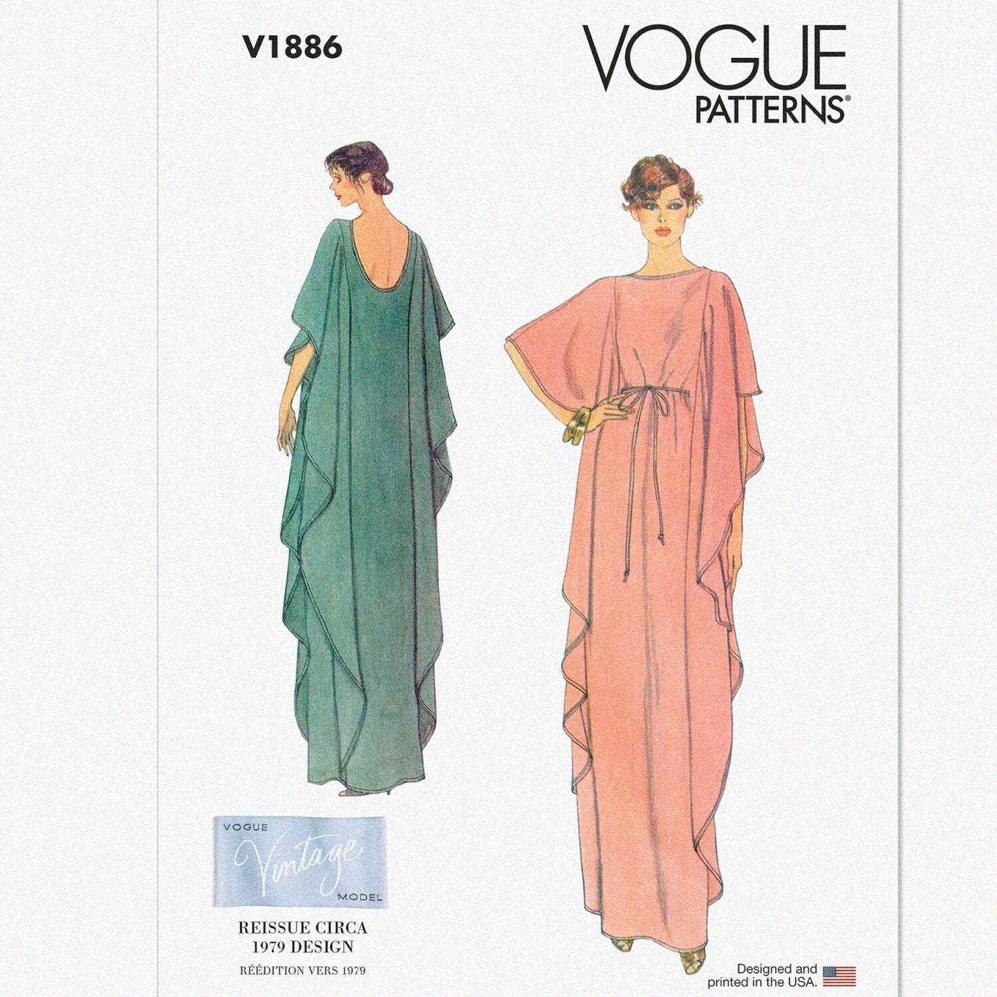 Misses' Pullover Caftan Sewing Pattern Kit Multicolor XS-XXL