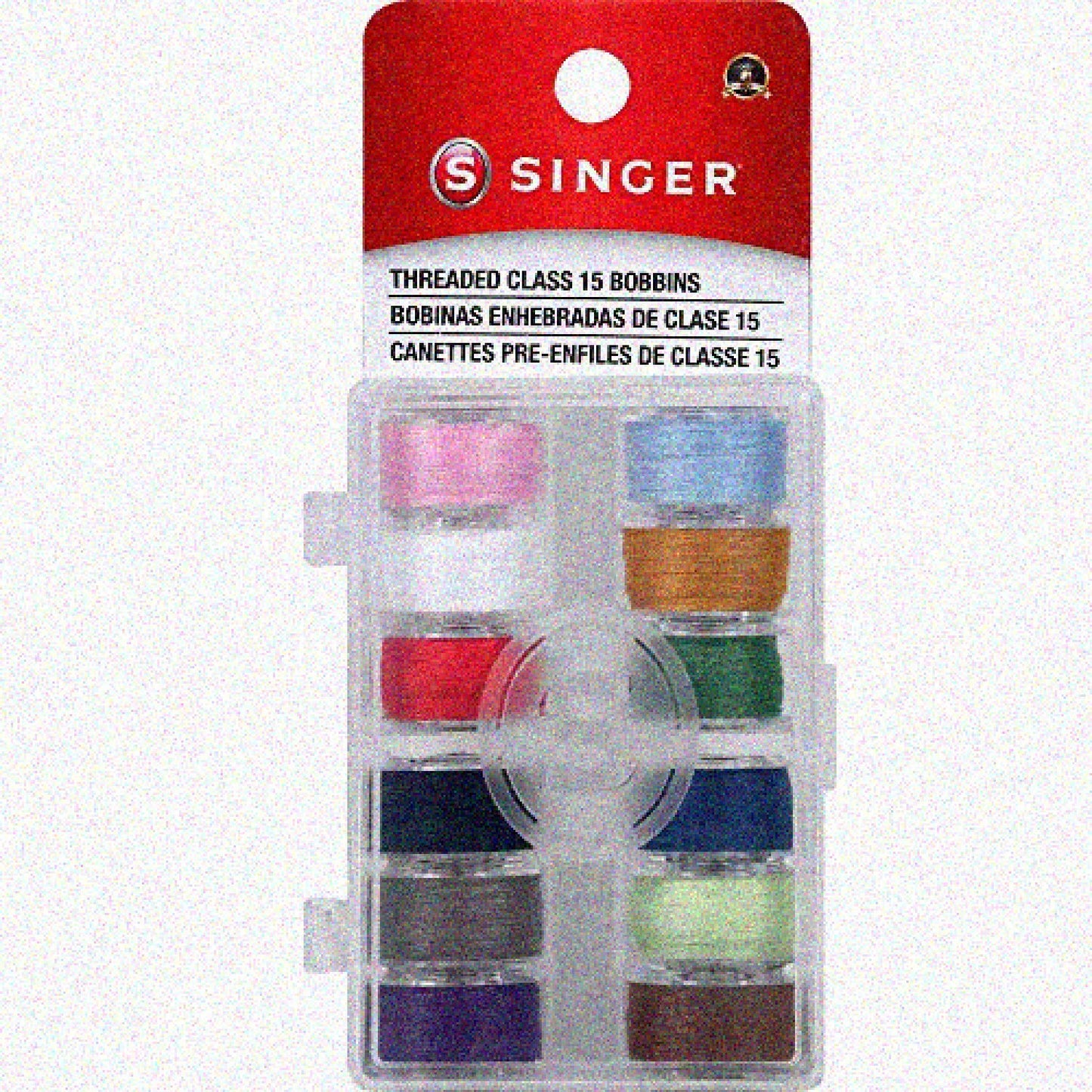 21495 Cl 15 Threaded Bobbins Assorted Colors 12-Count