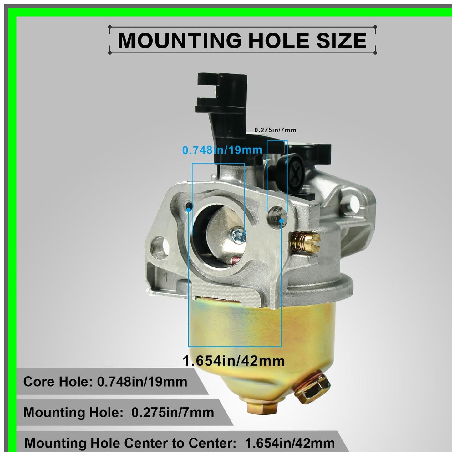 High-Performance Carburetor with Gasket for 196cc 212cc Engines