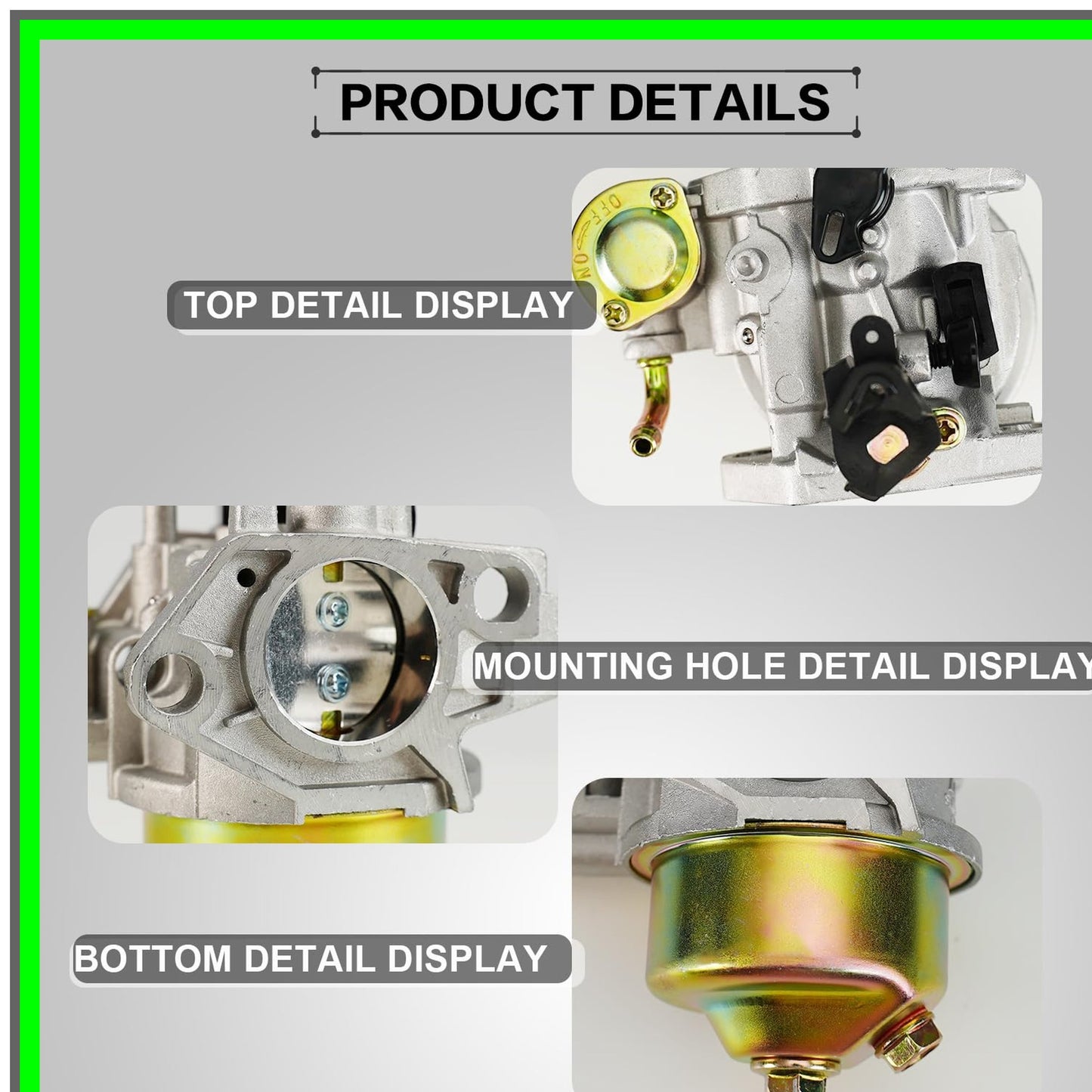 High-Performance Carburetor with Gasket for 196cc 212cc Engines