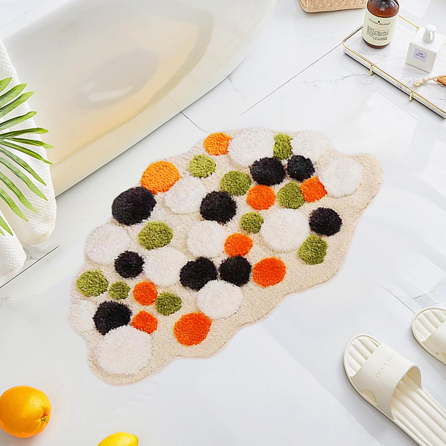 3D Moss Bath Rug 31.5"x19.7" Soft Shaggy Non Slip