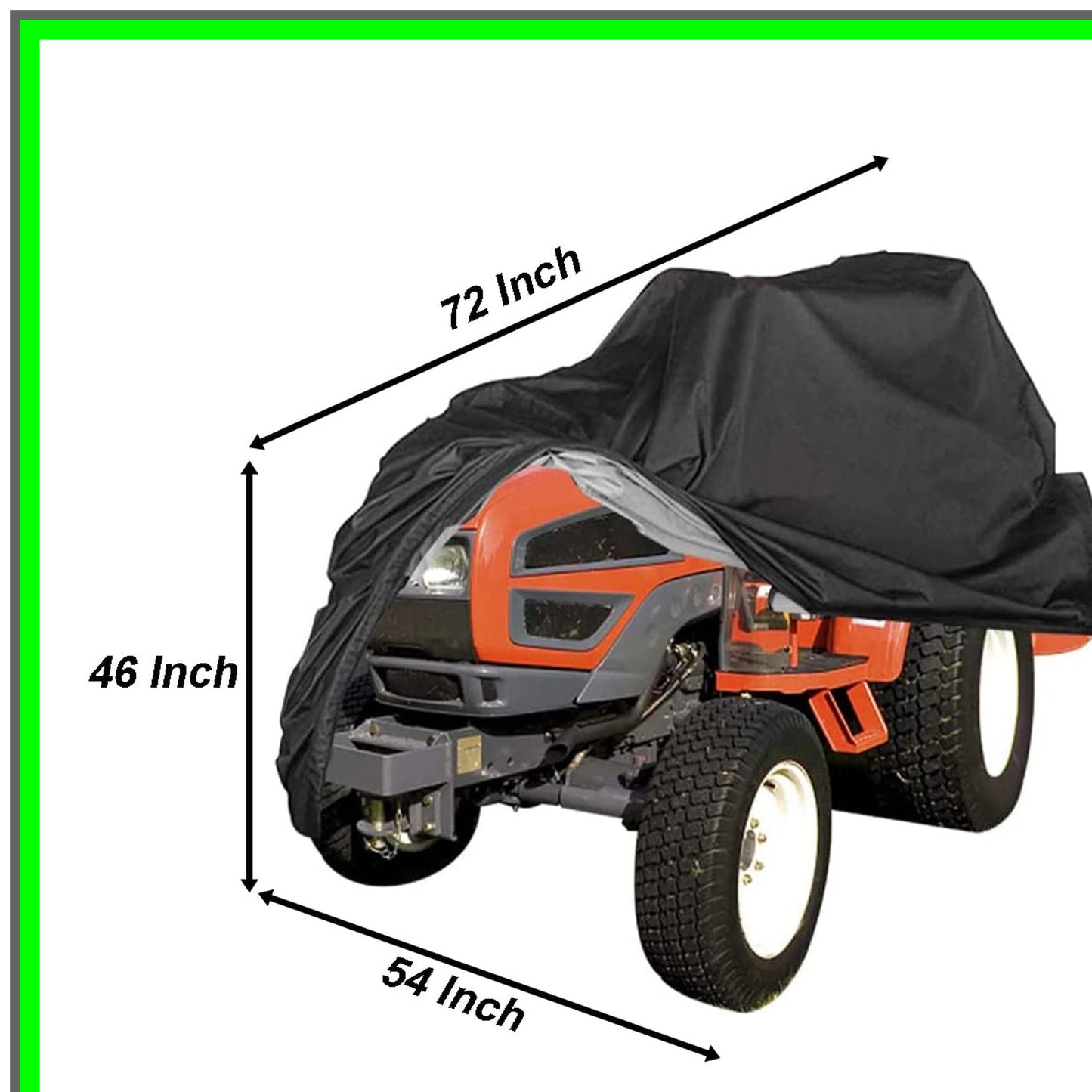 Heavy Duty Waterproof Lawn Mower Cover with UV Protection and Storage Bag