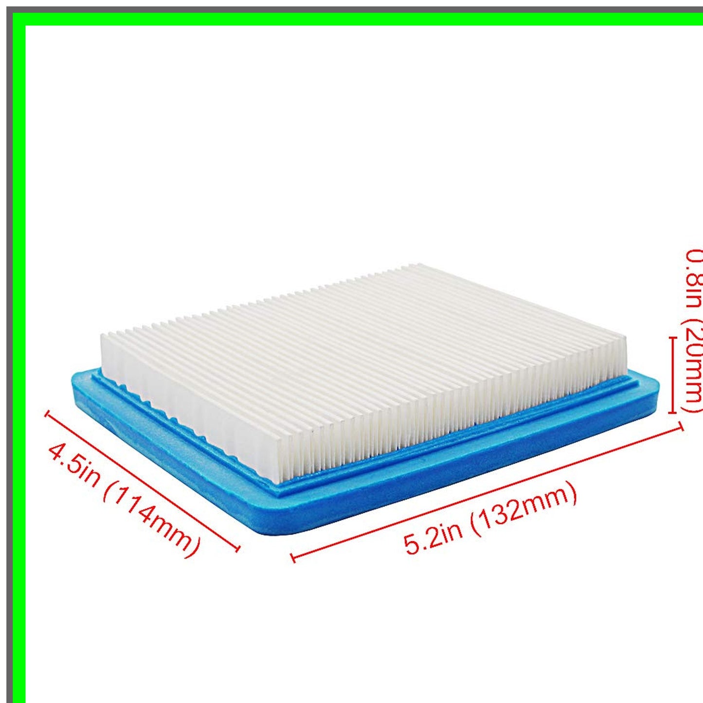 Dual Pack Air Filter Replacement for Briggs Stratton Lawn Mowers 491588