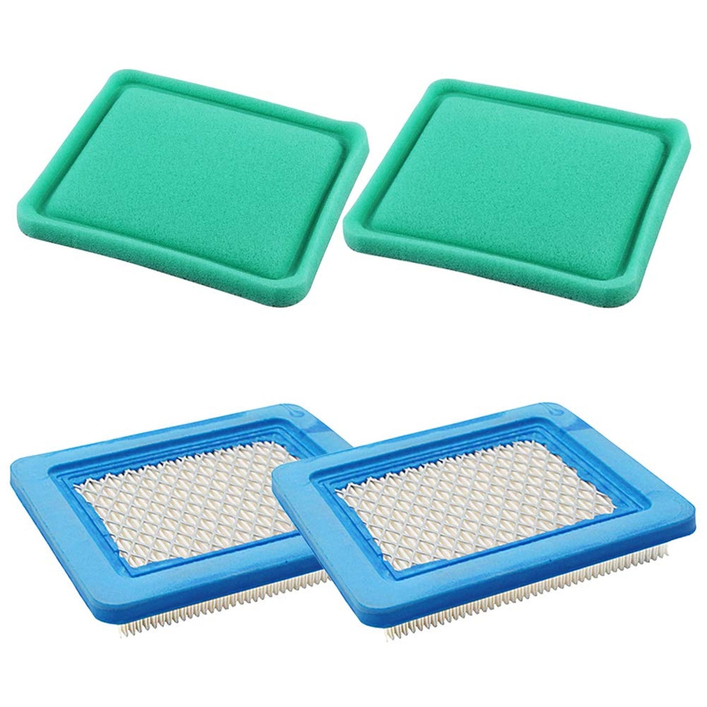 Dual Pack Air Filter Replacement for Briggs Stratton Lawn Mowers 491588