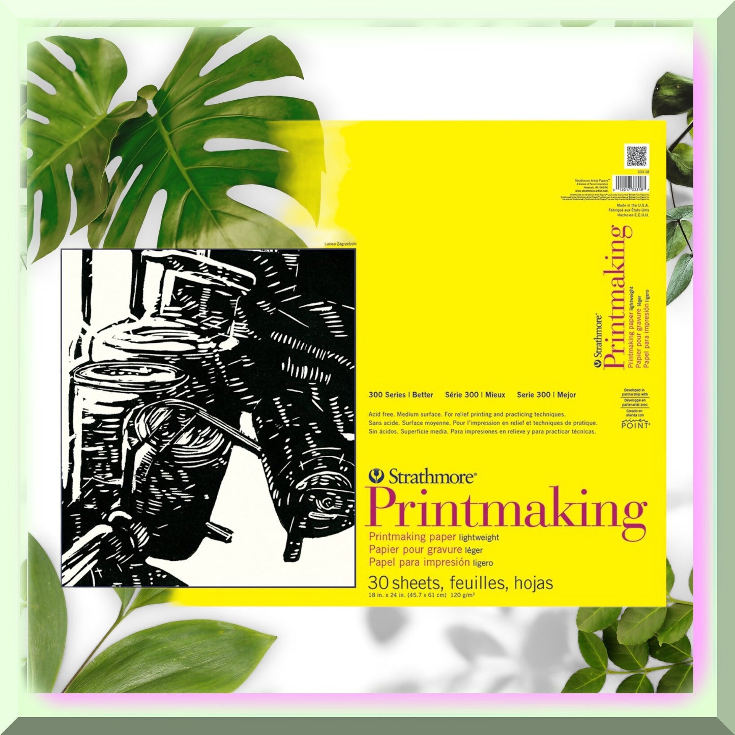 Printmaking Paper Pad 18x24 Inches 30 Sheets