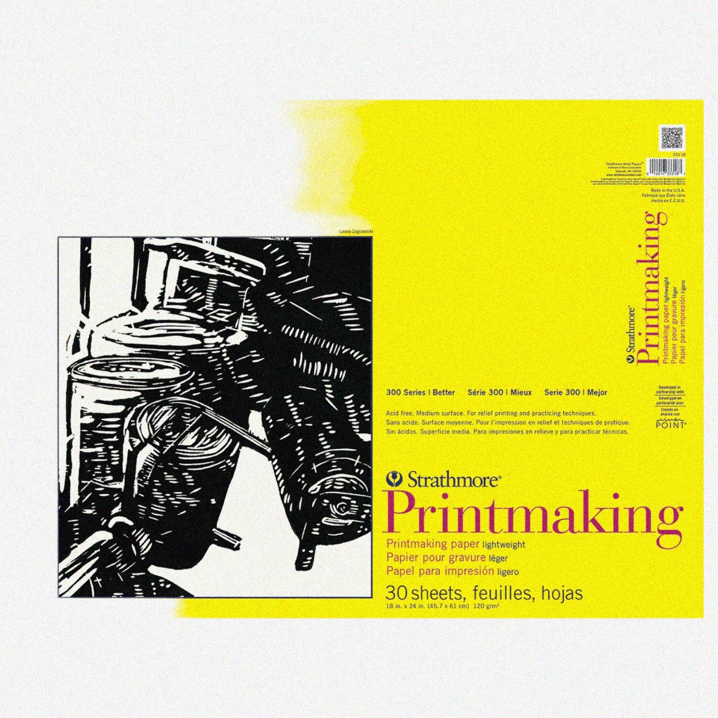 Printmaking Paper Pad 18x24 Inches 30 Sheets
