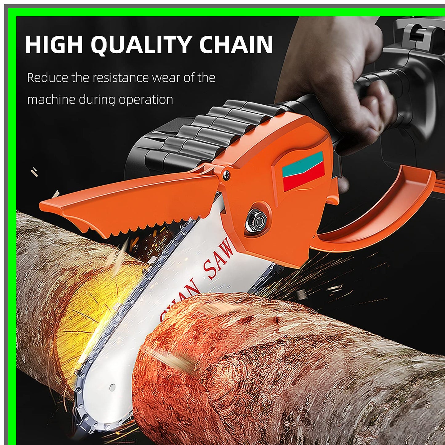 Mini Chainsaw Replacement Kit - 6 Inch Chain and Bar for Wood Cutting