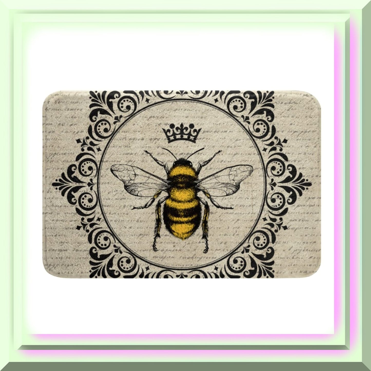 Sweet Honey Bee Bathroom Rug 16x24 Kawaii Animal Bath Mat