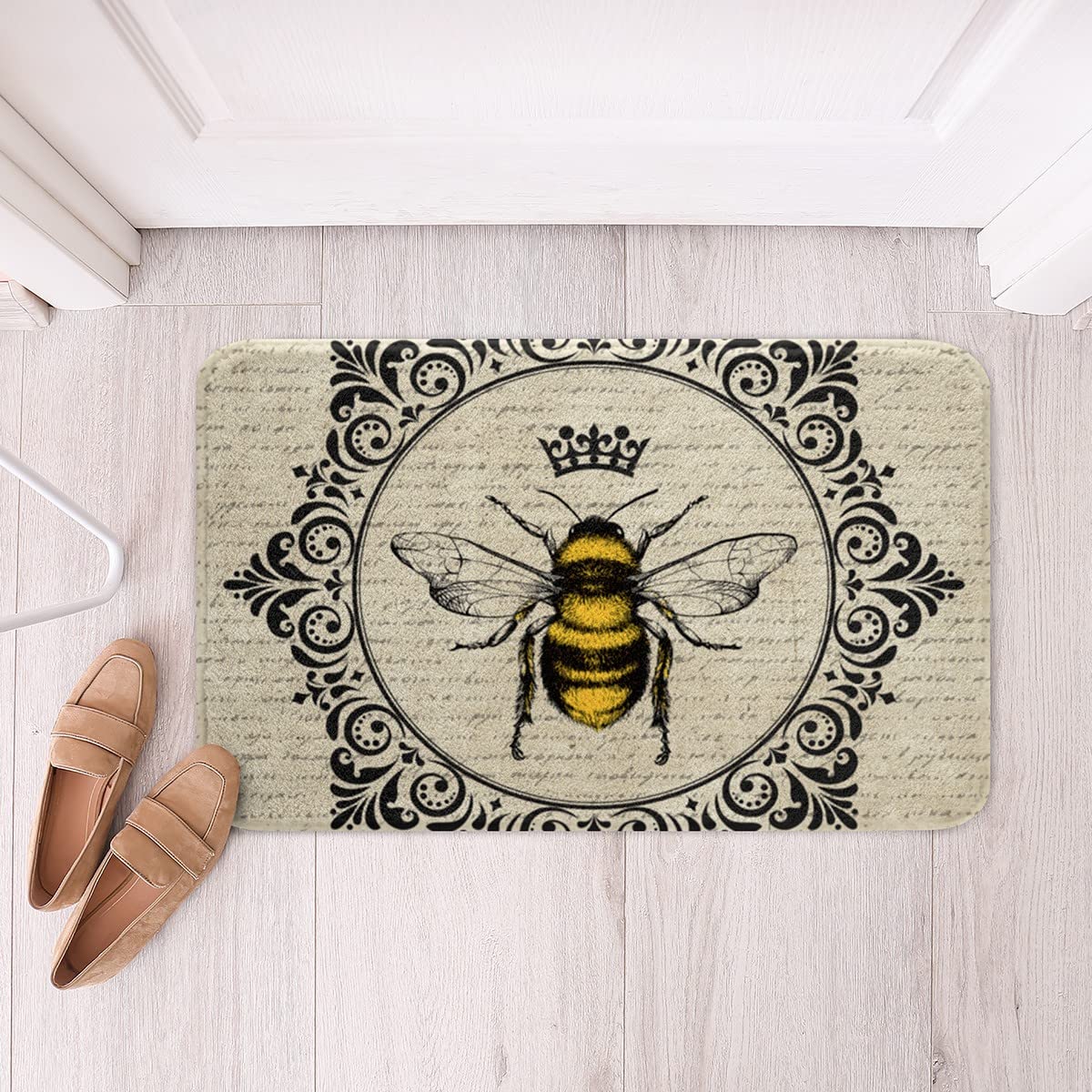 Sweet Honey Bee Bathroom Rug 16x24 Kawaii Animal Bath Mat