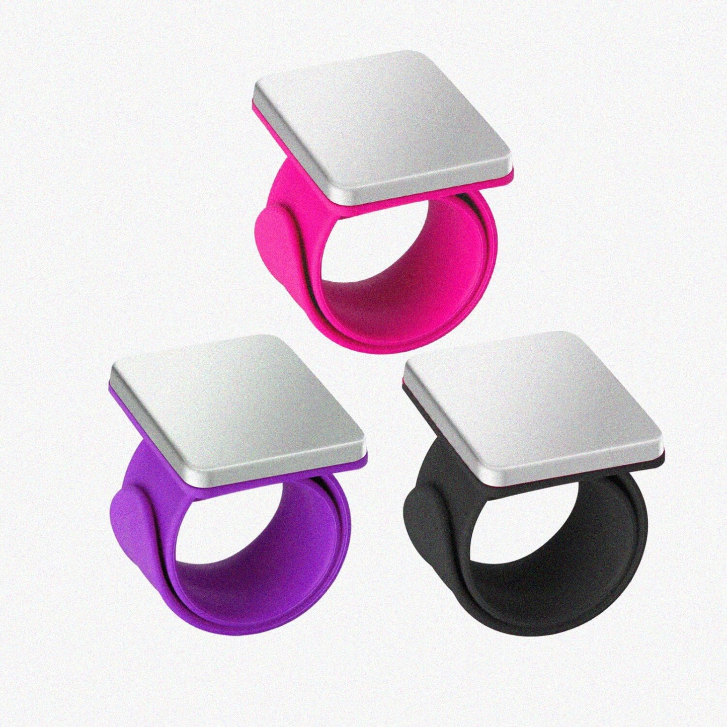 3 PCS Magnetic Pin Cushion Wristbands Black, Rose Red, Purple