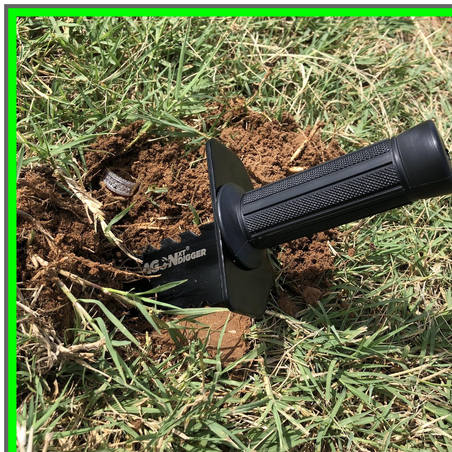 DragonXT Heavy Duty Metal Detecting Shovel with Double Serrated Edge