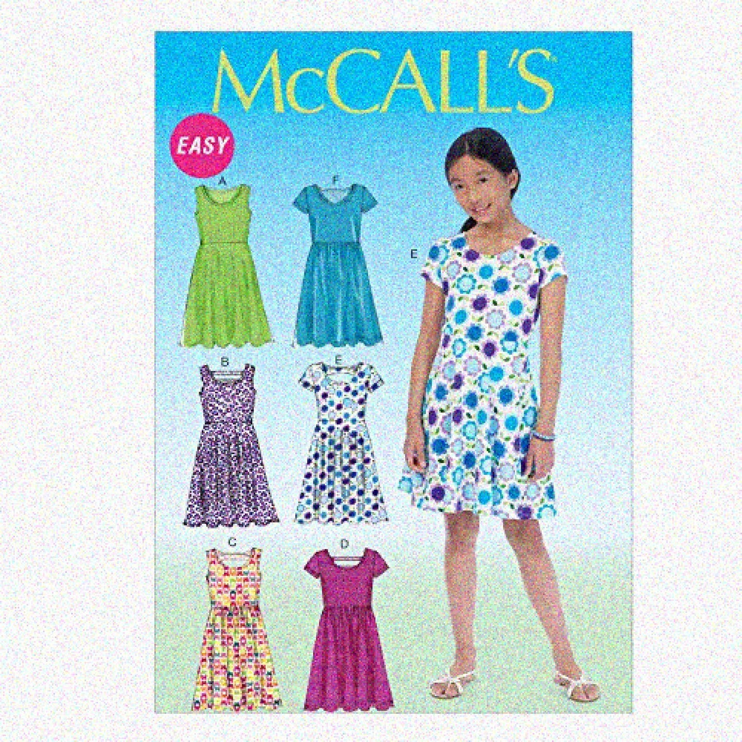 Girls' Plus Dresses Pattern Set, Sizes GRL 7-14
