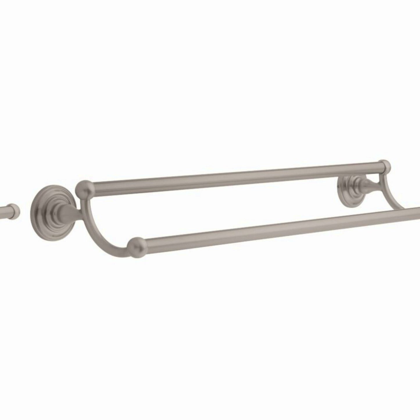 Greenwich Wall Mounted Double Towel Bar 24 in. SpotShield Brushed Nickel