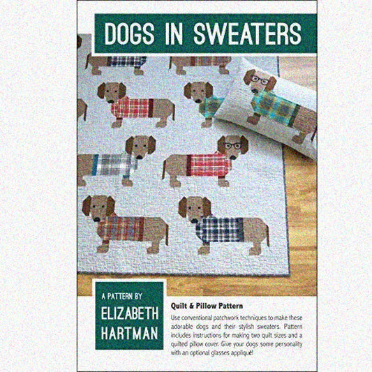 Dogs in Sweaters Quilt and Pillow Sewing Pattern